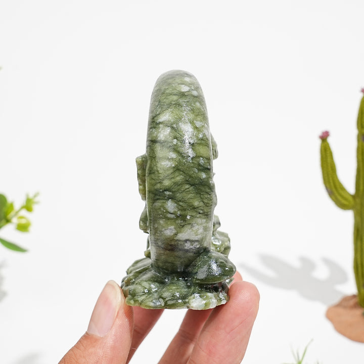 Natural Whimsical Moon Fairy Crystal Carving