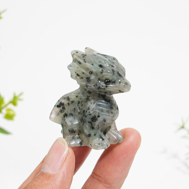 Natural Crystal Cute Baby Dragon Carving