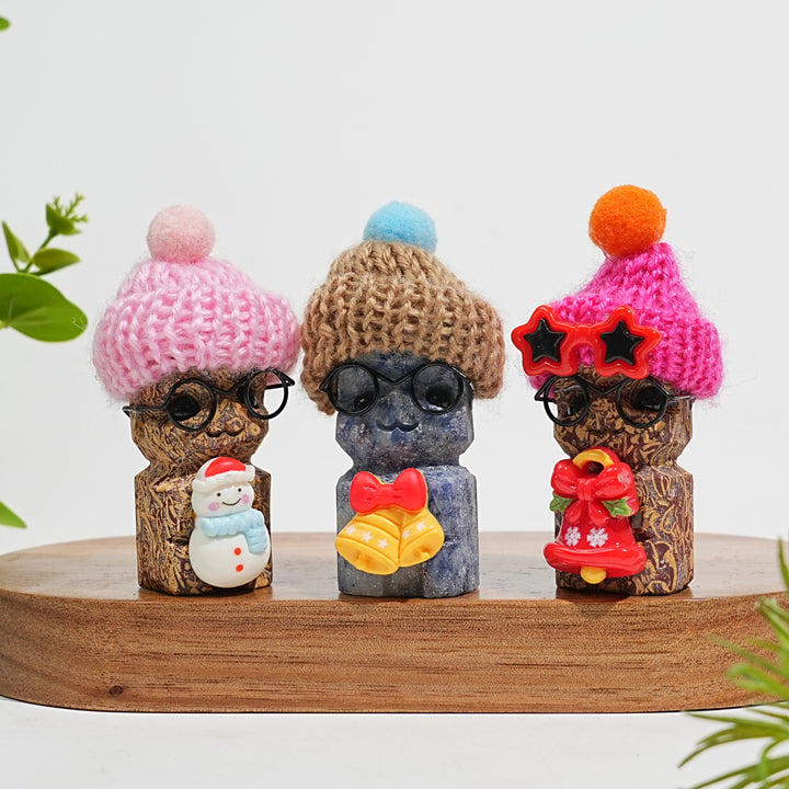 A Slightly Imperfect Natural Crystal Cute Groot With Hat