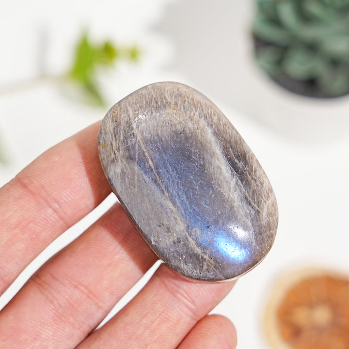Natural Moonstone Palm Stone