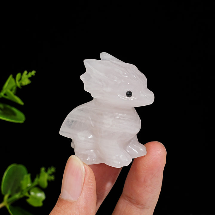 Natural Crystal Cute Baby Dragon Carving