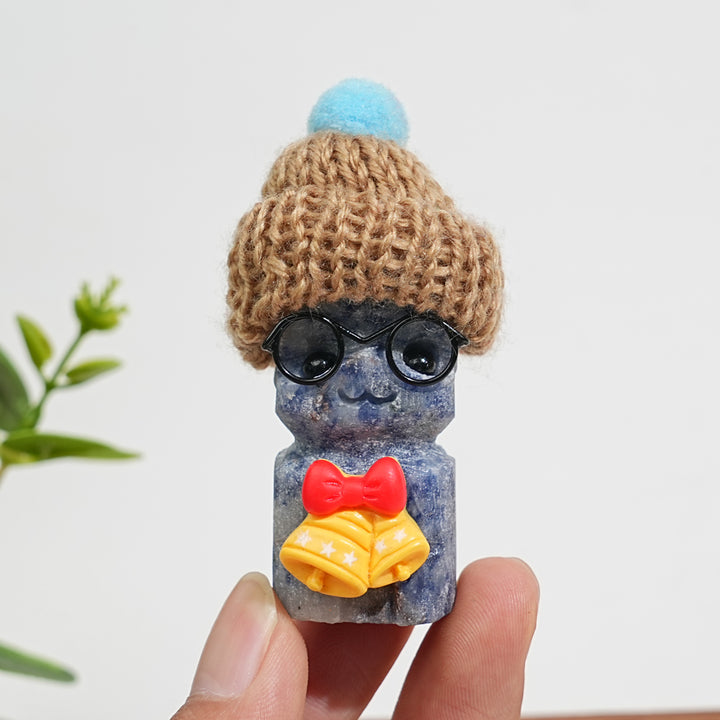 A Slightly Imperfect Natural Crystal Cute Groot With Hat