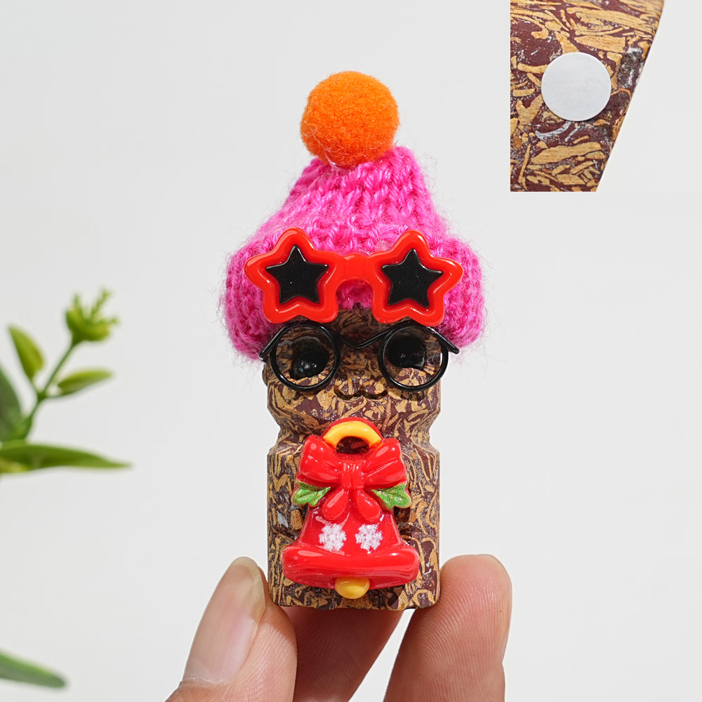 A Slightly Imperfect Natural Crystal Cute Groot With Hat