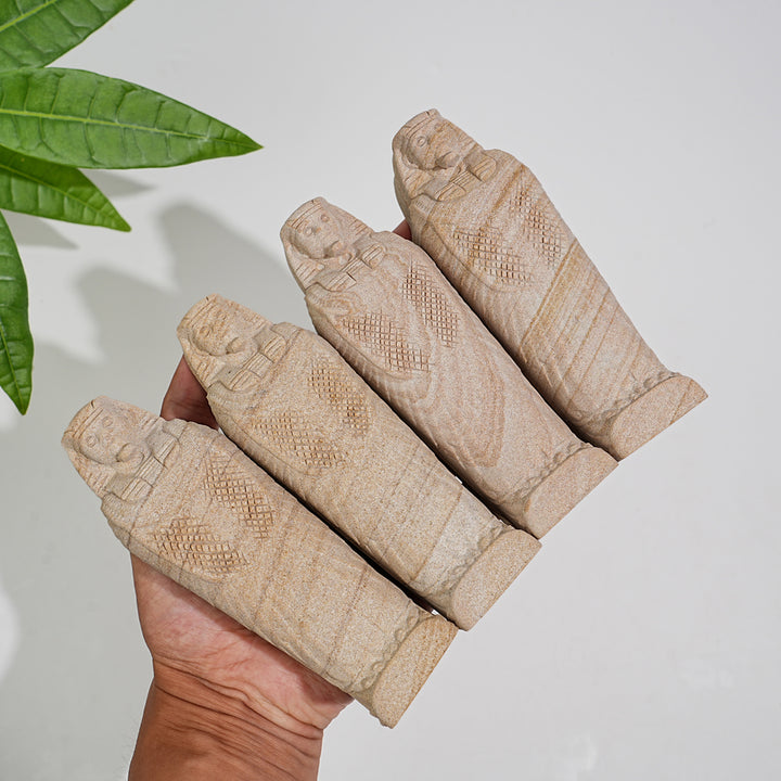 Natural Sand Stone Mummy Carving