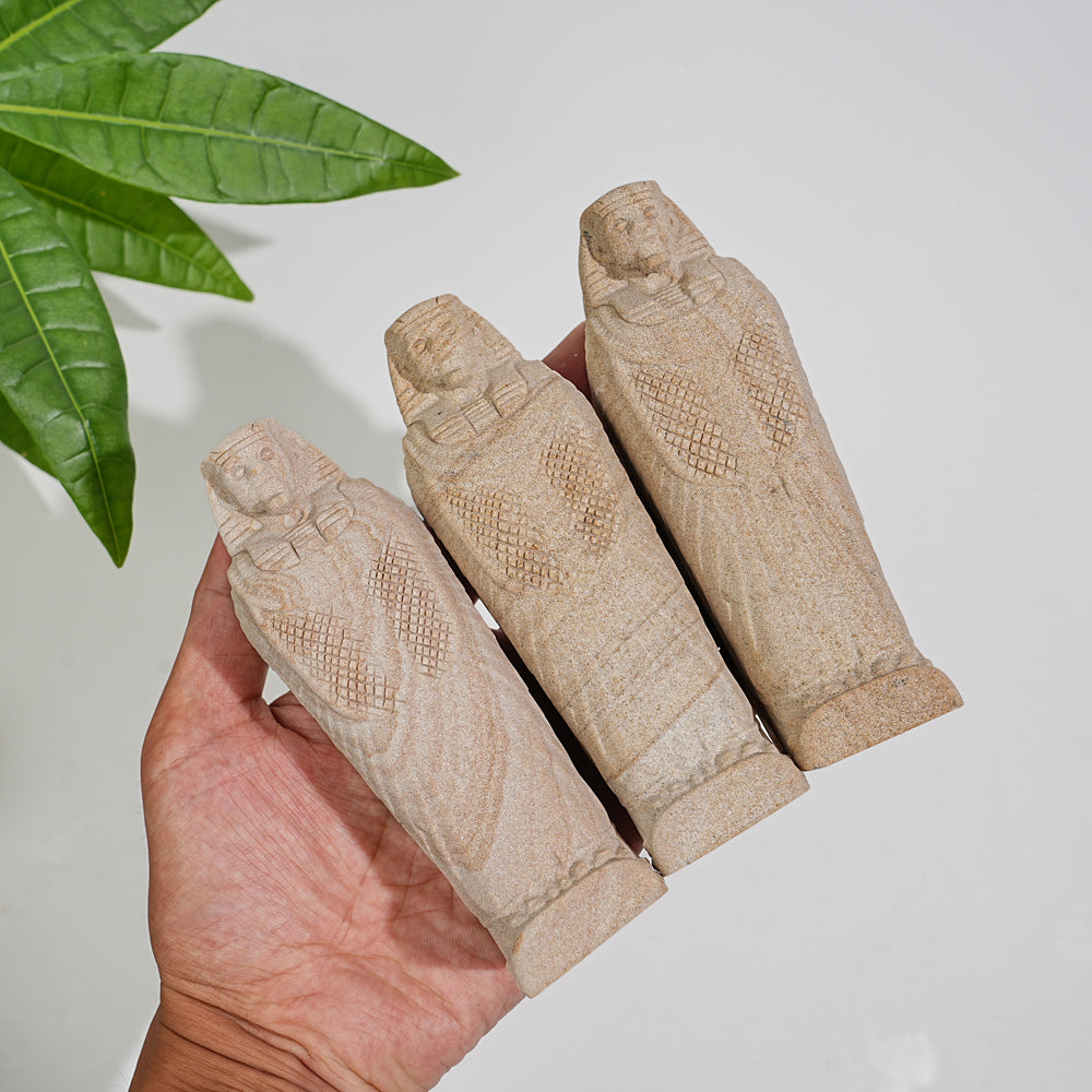 Natural Sand Stone Mummy Carving