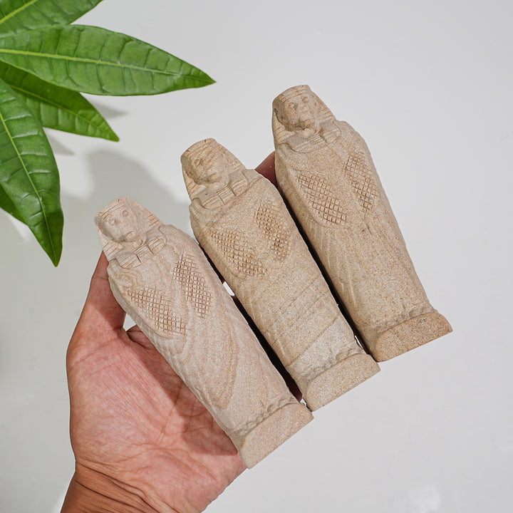 Natural Sand Stone Mummy Carving