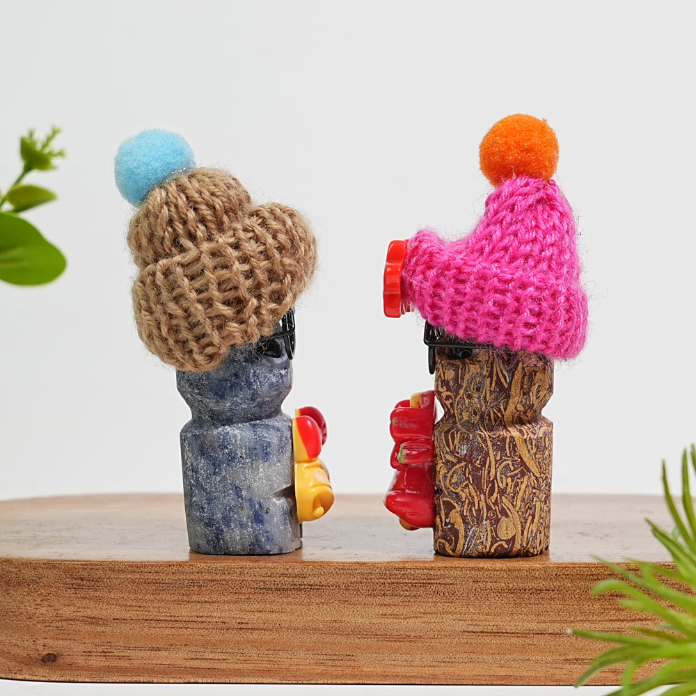 A Slightly Imperfect Natural Crystal Cute Groot With Hat
