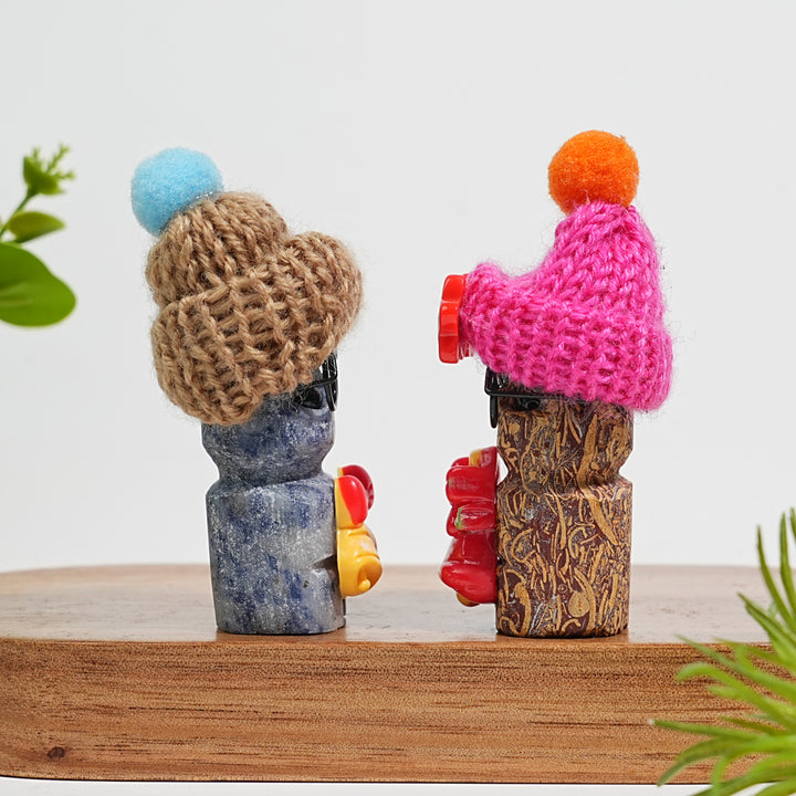 A Slightly Imperfect Natural Crystal Cute Groot With Hat