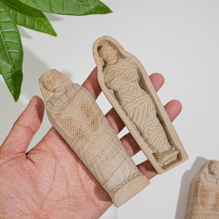 Natural Sand Stone Mummy Carving