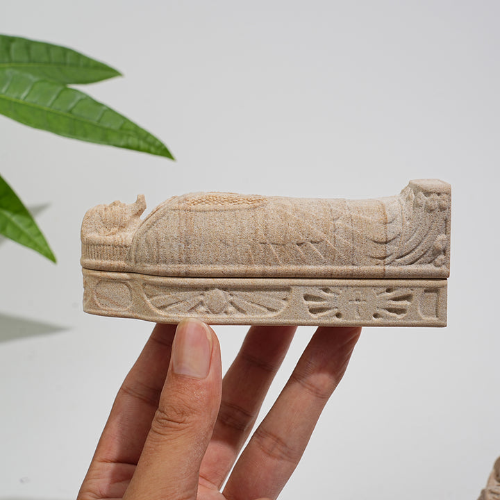 Natural Sand Stone Mummy Carving