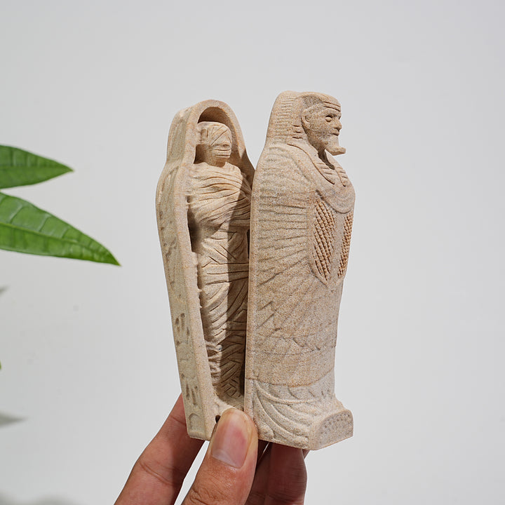 Natural Sand Stone Mummy Carving