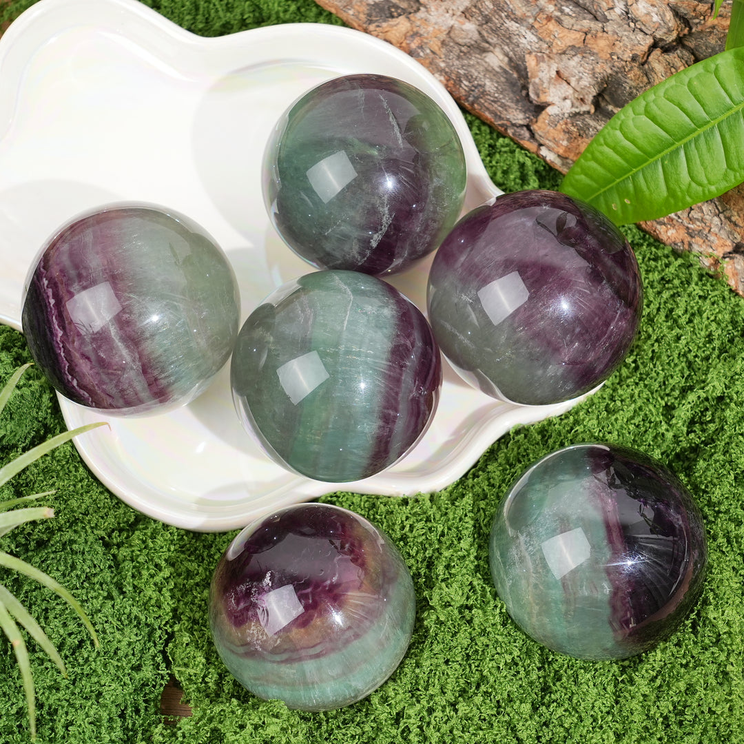 Natural Crystal Fluorite Sphere