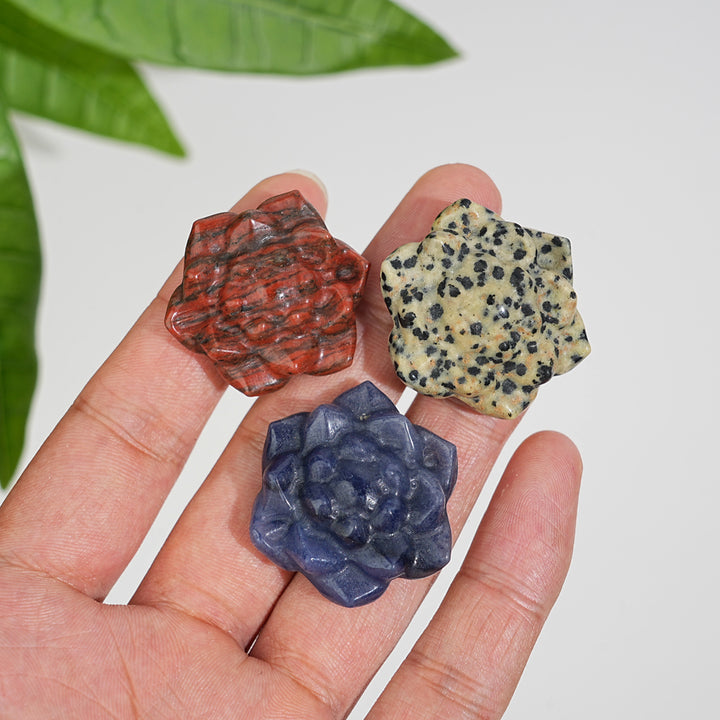 Natural Crystal Lotus Blossom Carving