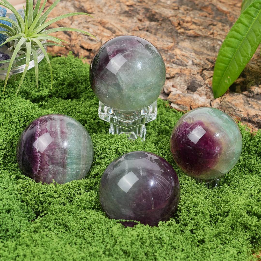 Natural Crystal Fluorite Sphere