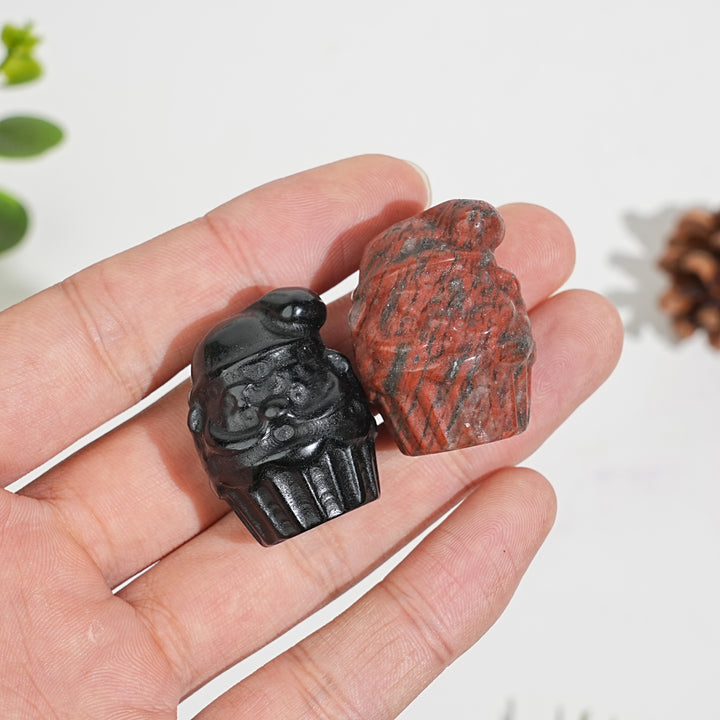 Natural Crystal Cute Santa Cupcake