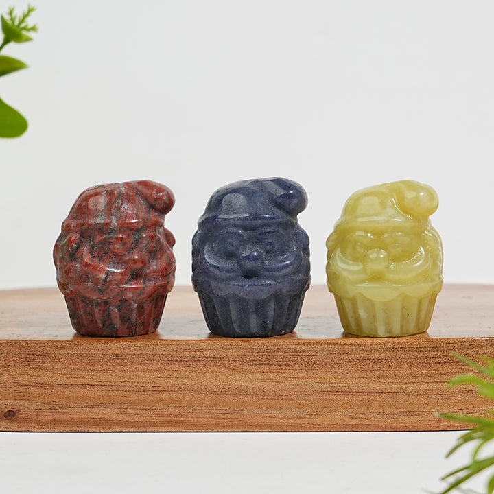 Natural Crystal Cute Santa Cupcake