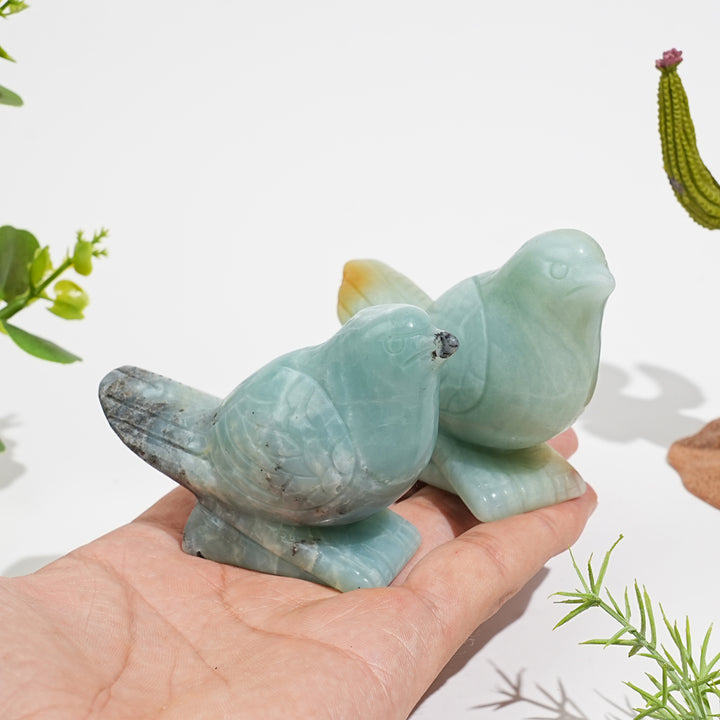 Natural Crystal Charming Blue Quartzite Bird Carving
