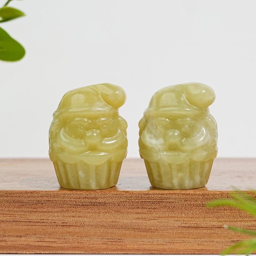 Natural Crystal Cute Santa Cupcake