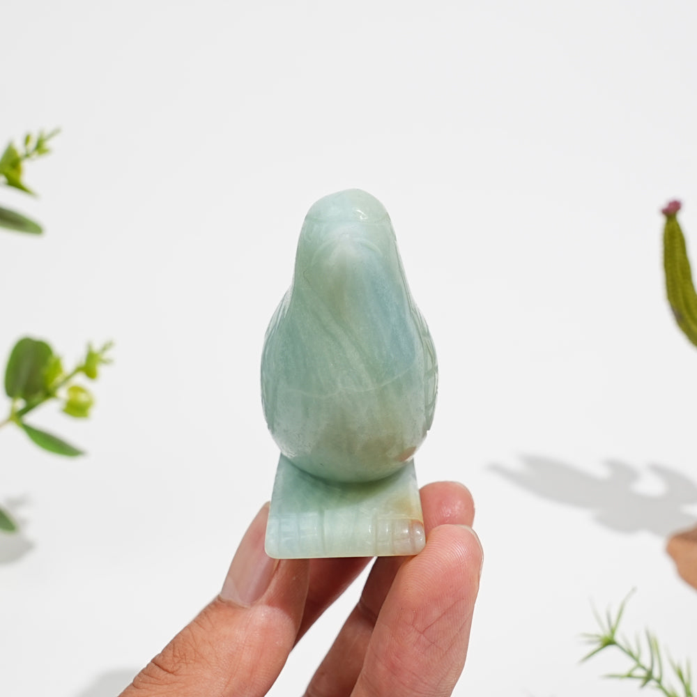 Natural Crystal Charming Blue Quartzite Bird Carving