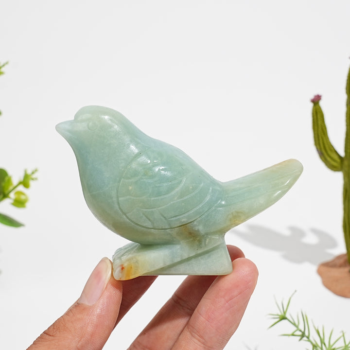 Natural Crystal Charming Blue Quartzite Bird Carving