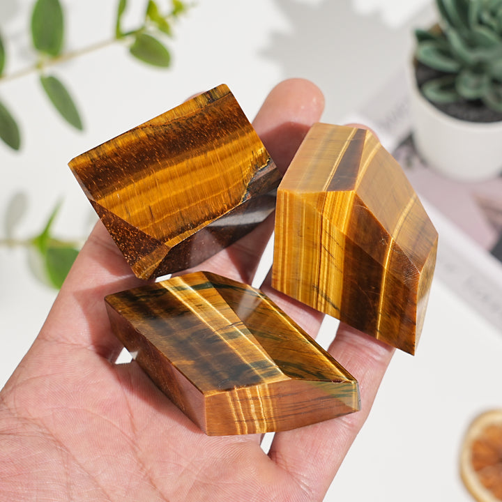 Natural Crystal Blue and Yellow Tiger's Eye Freeform