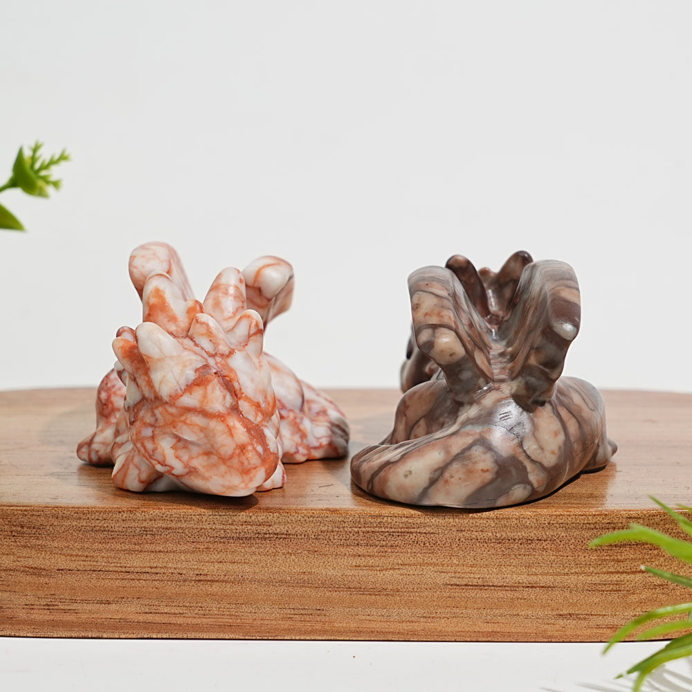Natural Crystal Carving Cute Sleeping Dragon