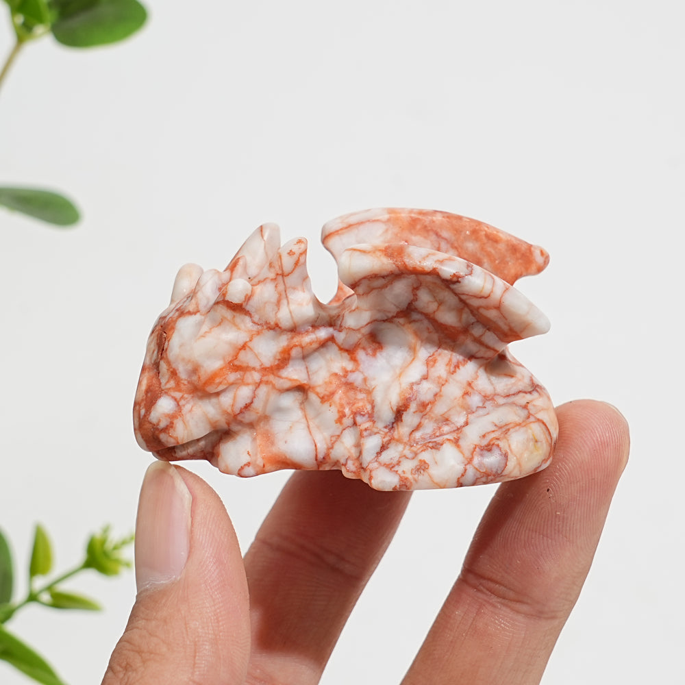 Natural Crystal Carving Cute Sleeping Dragon