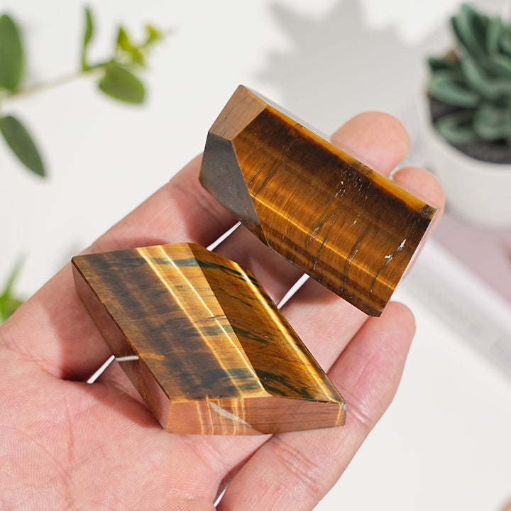 Natural Crystal Blue and Yellow Tiger's Eye Freeform