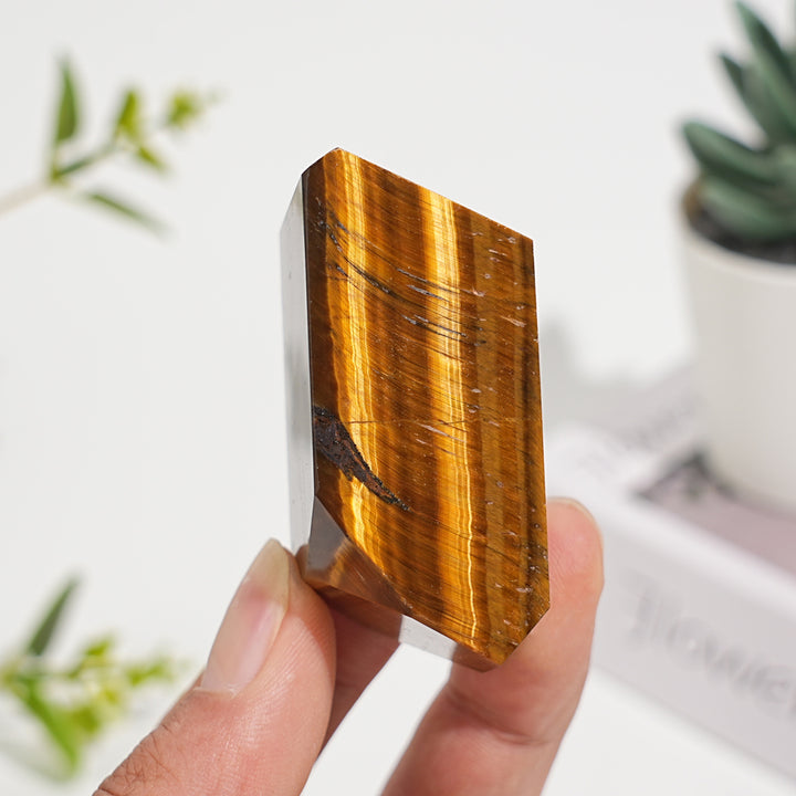 Natural Crystal Blue and Yellow Tiger's Eye Freeform