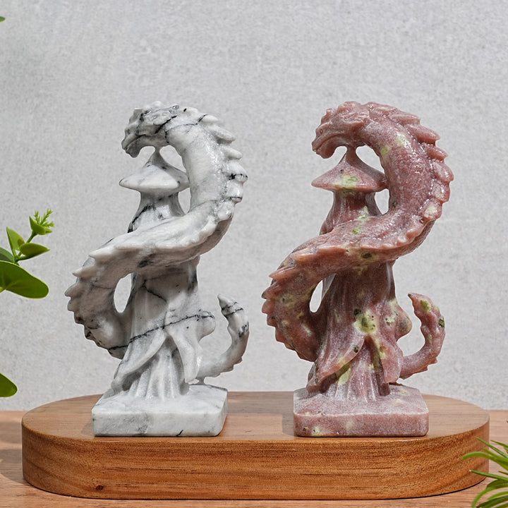 A Slightly Imperfect Natural Crystal Carving Guardian Dragon