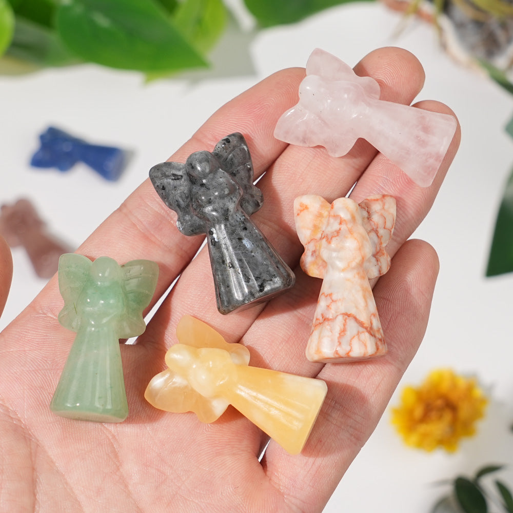 Natural Crystal Carving Mini Fairy