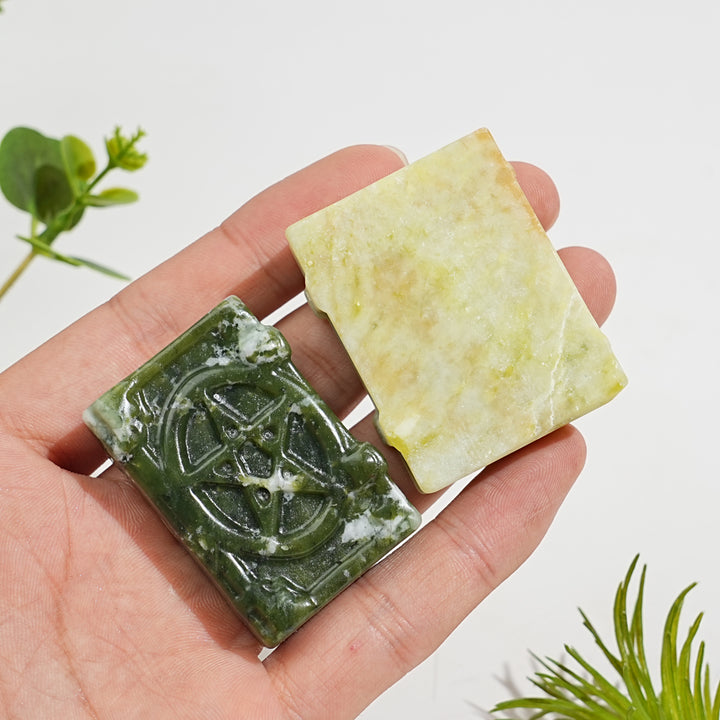 Natural Crystal Carving Magic Book