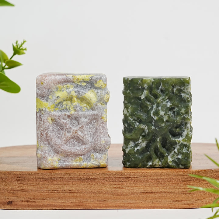 Natural Crystal Carving Magic Book