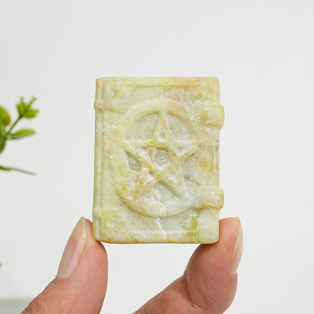 Natural Crystal Carving Magic Book