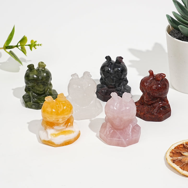 Natural Crystal Carving Heart Skull