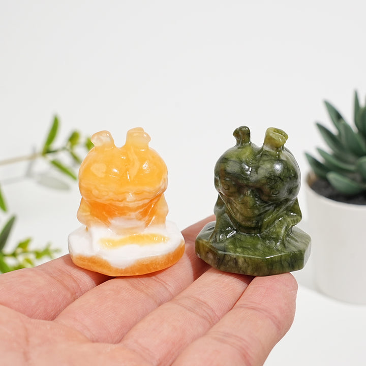 Natural Crystal Carving Heart Skull