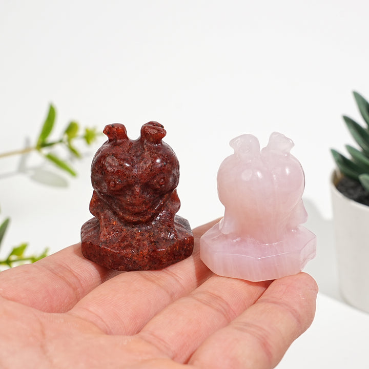 Natural Crystal Carving Heart Skull