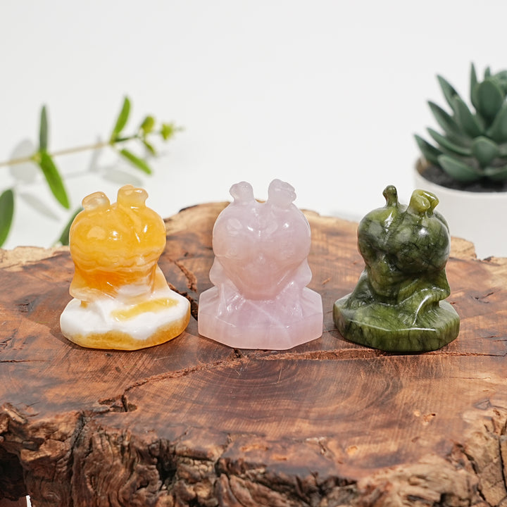 Natural Crystal Carving Heart Skull