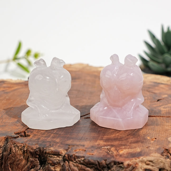 Natural Crystal Carving Heart Skull