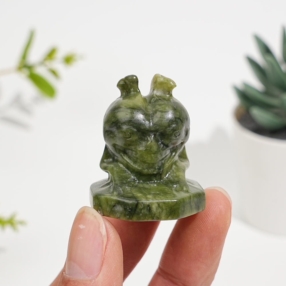 Natural Crystal Carving Heart Skull