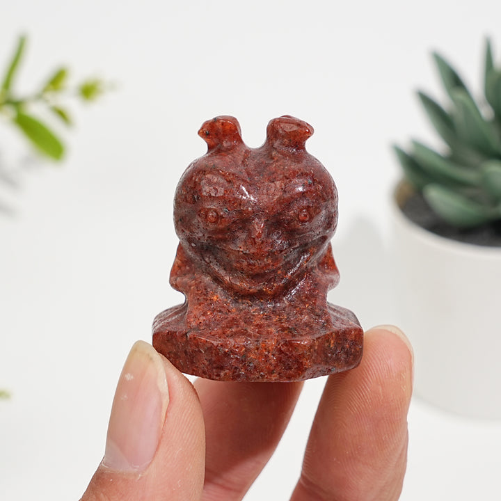 Natural Crystal Carving Heart Skull