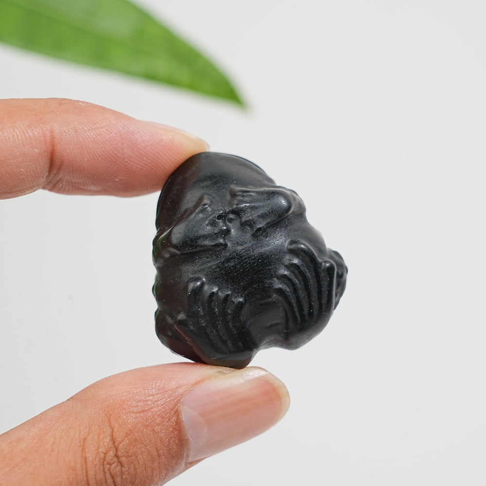 Natural Crystal Tiny Charming Toad Carving