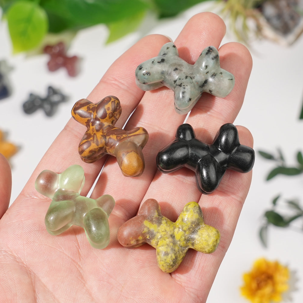 Natural Crystal Carving Mini Balloon Dog