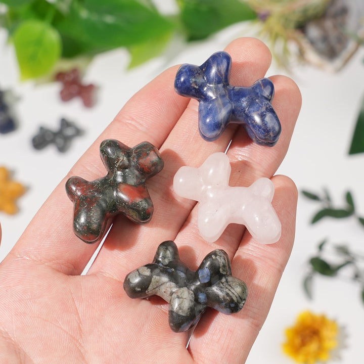 Natural Crystal Carving Mini Balloon Dog