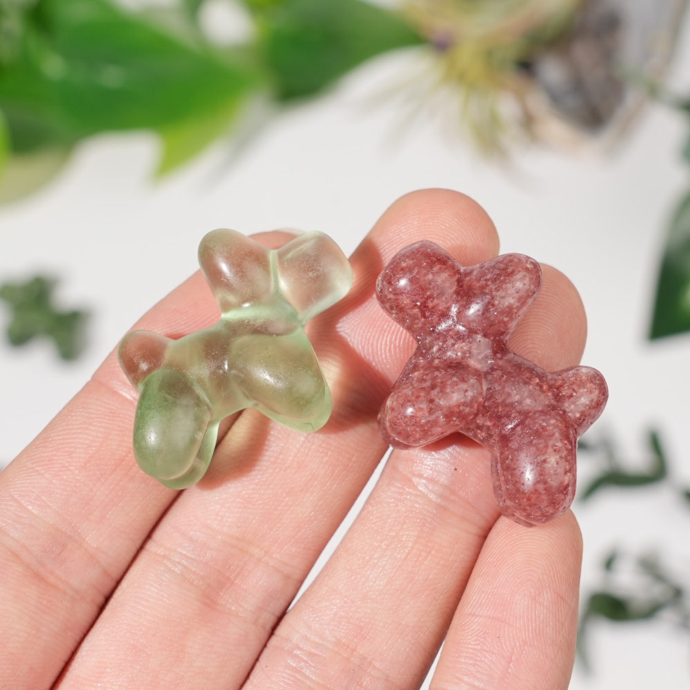 Natural Crystal Carving Mini Balloon Dog