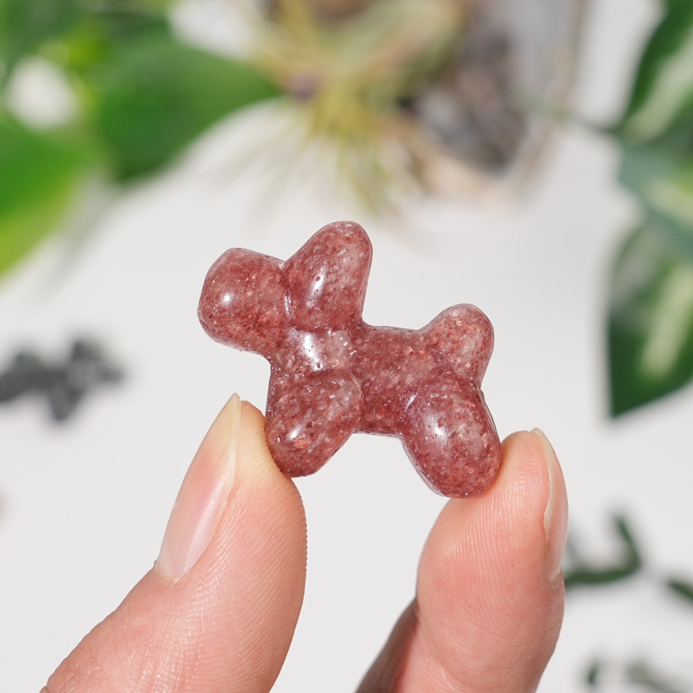 Natural Crystal Carving Mini Balloon Dog