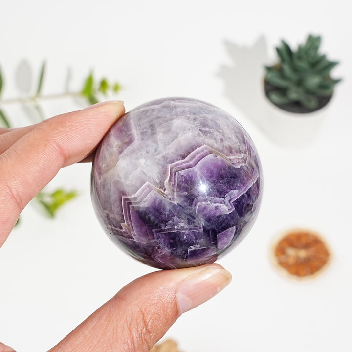 Natural Crystal Dream Amethyst Sphere
