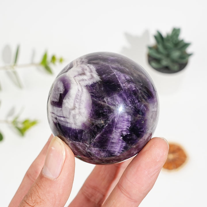 Natural Crystal Dream Amethyst Sphere