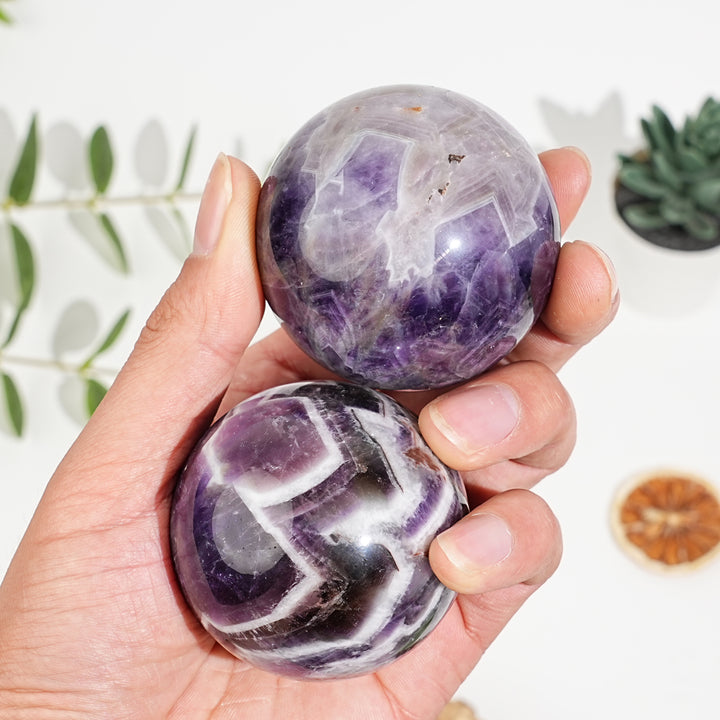 Natural Crystal Dream Amethyst Sphere