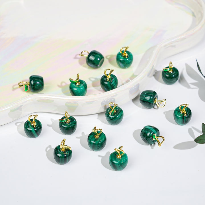 Exquisite Malachite Apple Ornament